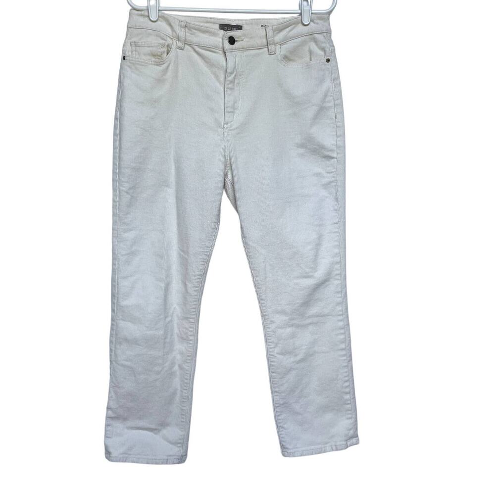 Women's DL1961 Meringue Mara High Rise Corduroy Instasculpt Straight Leg Jean 31